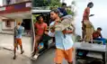 कंधे पर मगरमच्छ को लादकर थाने पहुंचा युवक, वायरल हुआ वीडियो