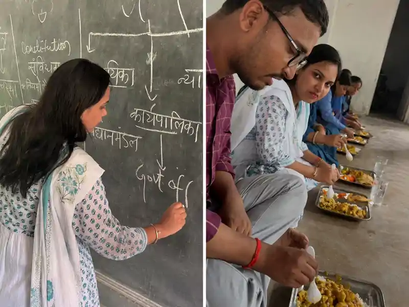 बीडीओ बनी शिक्षिका, बच्चों की ली क्लास, जमीन पर बैठकर साथ खाया मध्याह्न भोजन बीडीओ बनी शिक्षिका, बच्चों की ली क्लास, जमीन पर बैठकर साथ खाया मध्याह्न भोजन
