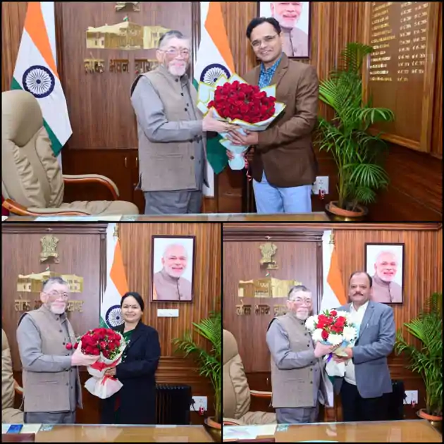 लोक भवन में नववर्षीय सौजन्य भेंटों का सिलसिला, राज्यपाल से शीर्ष अधिकारियों ने की मुलाकात