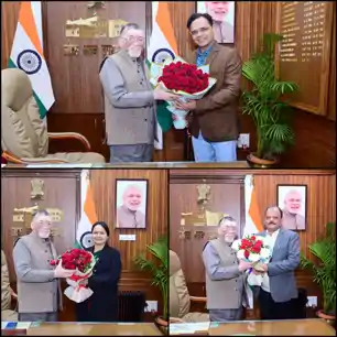 लोक भवन में नववर्षीय सौजन्य भेंटों का सिलसिला, राज्यपाल से शीर्ष अधिकारियों ने की मुलाकात