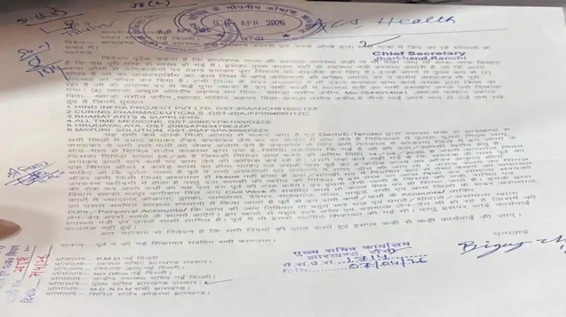 स्वास्थ्य विभाग में टेंडर आवंटन पर सवाल, छह कंपनियों को प्राथमिकता देने के आरोप