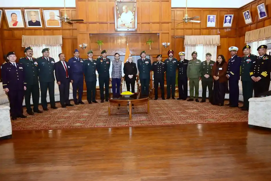 NDC के प्रतिनिधिमंडल ने राज्यपाल से की मुलाक़ात, झारखंड की सामरिक और सांस्कृतिक ताकत पर हुई चर्चा