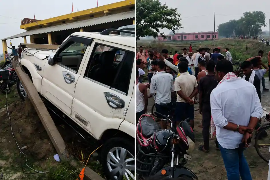 बेकाबू स्कॉर्पियो का कहर, पहले बिजली के पोल में मारी टक्कर, फिर छात्राओं को रौंदा, दो की मौत