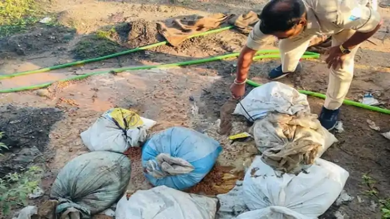 चाईबासा में अवैध शराब पर कड़ा प्रहार, 2000 किलो जावा महुआ नष्ट; एक आरोपी गिरफ्तार चाईबासा में अवैध शराब पर कड़ा प्रहार, 2000 किलो जावा महुआ नष्ट; एक आरोपी गिरफ्तार