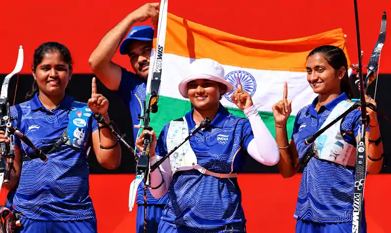 Asian Games-2026 : तीरंदाजी में चौथा GOLD, महिला रिकर्व टीम ने रचा इतिहास Asian Games-2026 : तीरंदाजी में चौथा GOLD, महिला रिकर्व टीम ने रचा इतिहास