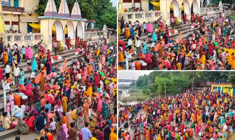 जिउतिया व्रत को लेकर महिलाओं में उत्साह, संतान की लंबी आयु की कामना, सोन व गंगा के तट पर उमड़ी श्रद्धालुओं की भीड़ जिउतिया व्रत को लेकर महिलाओं में उत्साह, संतान की लंबी आयु की कामना, सोन व गंगा के तट पर उमड़ी श्रद्धालुओं की भीड़