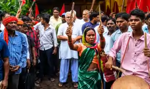 डिगवाडीह बिजली घर में प्रदर्शन, नियोजन-मुआवजे की मांग पर BCKU का अनिश्चितकालीन धरना