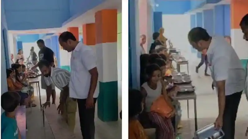 बाढ़ के बीच मानवता की मिसाल, खुद प्लेट लगाकर बच्चों को खाना खिला रहे CO अभिषेक कुमार, वीडियो वायरल बाढ़ के बीच मानवता की मिसाल, खुद प्लेट लगाकर बच्चों को खाना खिला रहे CO अभिषेक कुमार, वीडियो वायरल