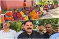 आपदा में राहत, केंद्रीय मंत्री सतीश चंद्र दुबे ने लोगों के बीच बांटे खाद्य सामग्री