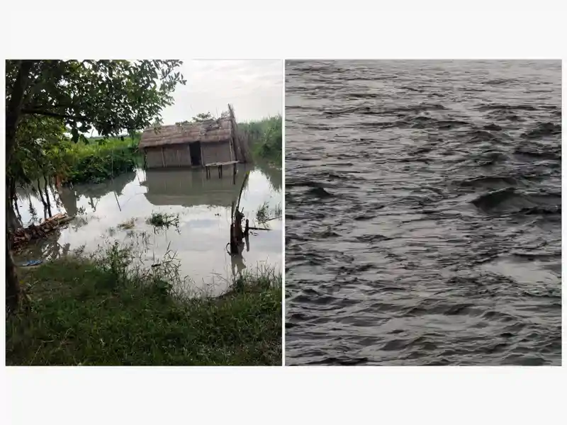  गंडक नदी का जलस्तर बढ़ने से दहशत में लोग, घरों में घुसा पानी, पहुंचे MLC