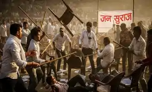 जन सुराज की बैठक में बवाल, दो गुटों में मारपीट, लाठी-डंडे और कुर्सियां चलीं