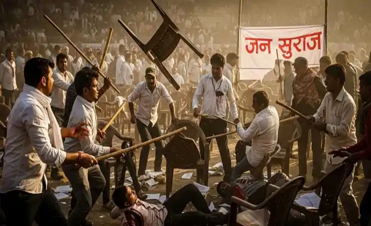 जन सुराज की बैठक में बवाल, दो गुटों में मारपीट, लाठी-डंडे और कुर्सियां चलीं