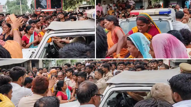 अनियंत्रित ट्रक ने दो स्कूली छात्रों को रौंदा, दोनों गंभीर रूप से घायल, सड़क जाम कर हंगामा अनियंत्रित ट्रक ने दो स्कूली छात्रों को रौंदा, दोनों गंभीर रूप से घायल, सड़क जाम कर हंगामा