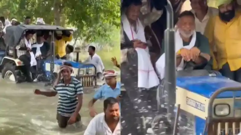 पप्पू यादव बने हैवी ड्राइवर! बाढ़ के पानी में ट्रैक्टर को पलटने से संभाला पप्पू यादव बने हैवी ड्राइवर! बाढ़ के पानी में ट्रैक्टर को पलटने से संभाला