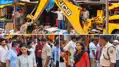 महाराजगंज में अतिक्रमण पर चला डंडा, मोनिया बाबा मेले से पहले प्रशासन का बुलडोजर एक्शन