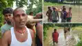 जान जोखिम में डालने की मजबूरी: बीमार पड़े तो खटिया ही सहारा, खोनी टोला में आज तक नहीं पहुंची सड़क