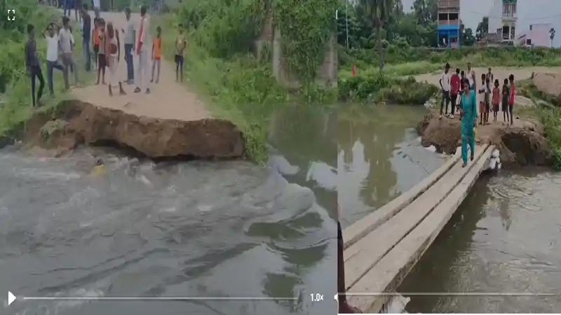 पानी के तेज बहाव में बहा डायवर्सन, कई गांव खतरे में 