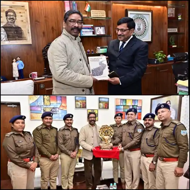 सीएम आवास में नववर्ष की सौजन्य भेंट, CM ने कहा-विकास की नई रफ्तार पकड़ेगा झारखंड