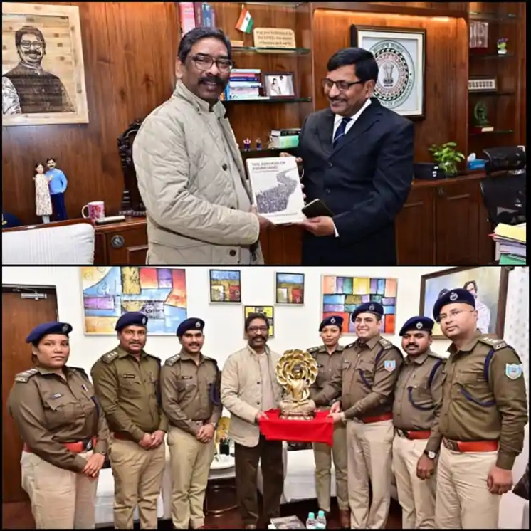 सीएम आवास में नववर्ष की सौजन्य भेंट, CM ने कहा-विकास की नई रफ्तार पकड़ेगा झारखंड