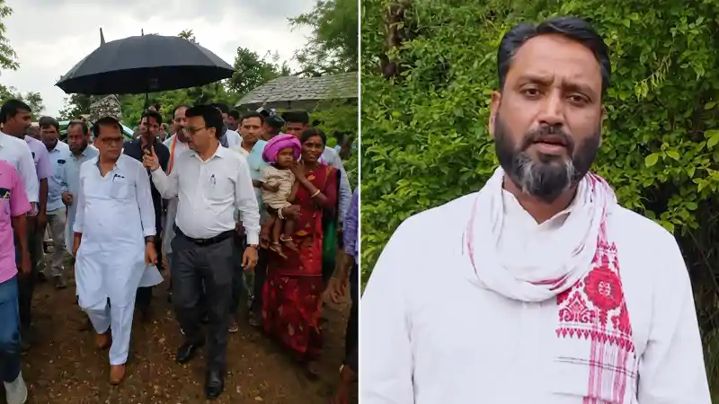 मंत्री के लिए सीओ ने लगाया छाता, शुरू हुई सियासत