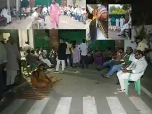 सुरक्षा कटौती के बाद राबड़ी आवास के बाहर नेताओं की भारी भीड़, हाथों में लाठी और माथे पर हरा गमछा बांधकर दे रहे पहरा 