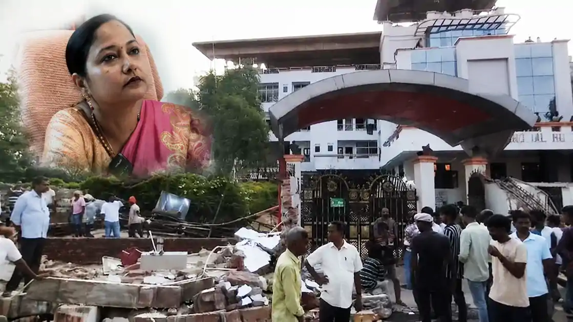 मंत्री श्वेता गुप्ता के आवास पर चला सीएम सम्राट का बुलडोजर, हटाया गया अवैध अतिक्रमण, मचा हड़कंप 