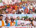 डिग्री कॉलेज चौक से गांधी मैदान तक निकली सेवा ज्योति यात्रा, रंगोली के जरिए दिया सेवा और राष्ट्रभावना का संदेश
