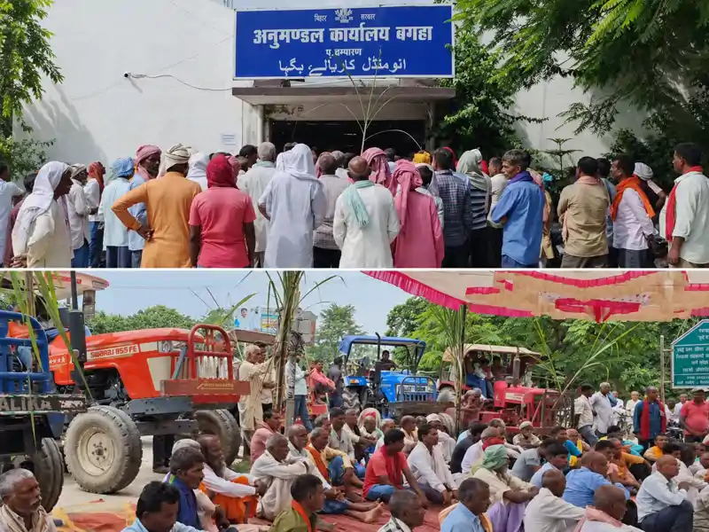 गन्ना किसानों का अनोखे अंदाज में प्रदर्शन, गन्ना और ट्रैक्टर-ट्रॉली लेकर पहुंच गए इतने किसान गन्ना किसानों का अनोखे अंदाज में प्रदर्शन, गन्ना और ट्रैक्टर-ट्रॉली लेकर पहुंच गए इतने किसान