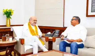 अमित शाह से मिले सांसद अरूण भारती, कई मुद्दों पर चर्चा
