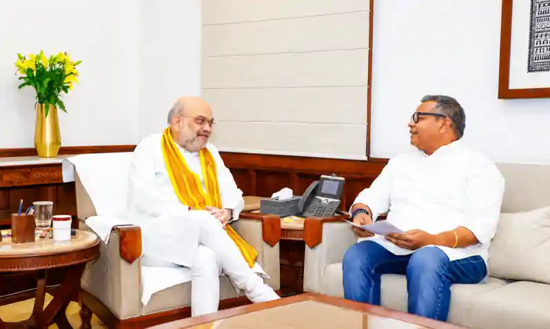 अमित शाह से मिले सांसद अरूण भारती, कई मुद्दों पर चर्चा
