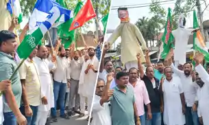 SIR मुद्दे को लेकर बरियाही बाजार में इंडिया गठबंधन ने किया विरोध-प्रदर्शन