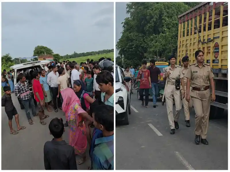 अज्ञात वाहन ने 6 महिलाओं को कुचला, 3 की मौके पर मौत, सड़क जाम कर भारी हंगामा 