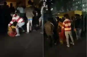 चिरकुंडा : भाजपा समर्थित प्रत्याशी के कार्यालय के बाहर आपसे में भिड़े दो पक्ष, महिला से धक्का-मुक्की