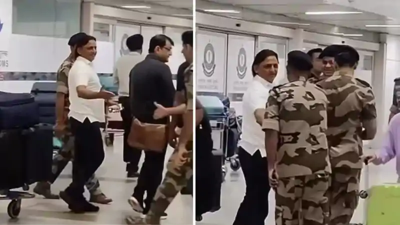 काली जींस, सफेद टी-शर्ट और धोनी जैसे बाल...अखिलेश यादव को नए लुक में देख ताकते रह गए लोग, एयरपोर्ट पर जवानों से हाथ मिलाया काली जींस, सफेद टी-शर्ट और धोनी जैसे बाल...अखिलेश यादव को नए लुक में देख ताकते रह गए लोग, एयरपोर्ट पर जवानों से हाथ मिलाया