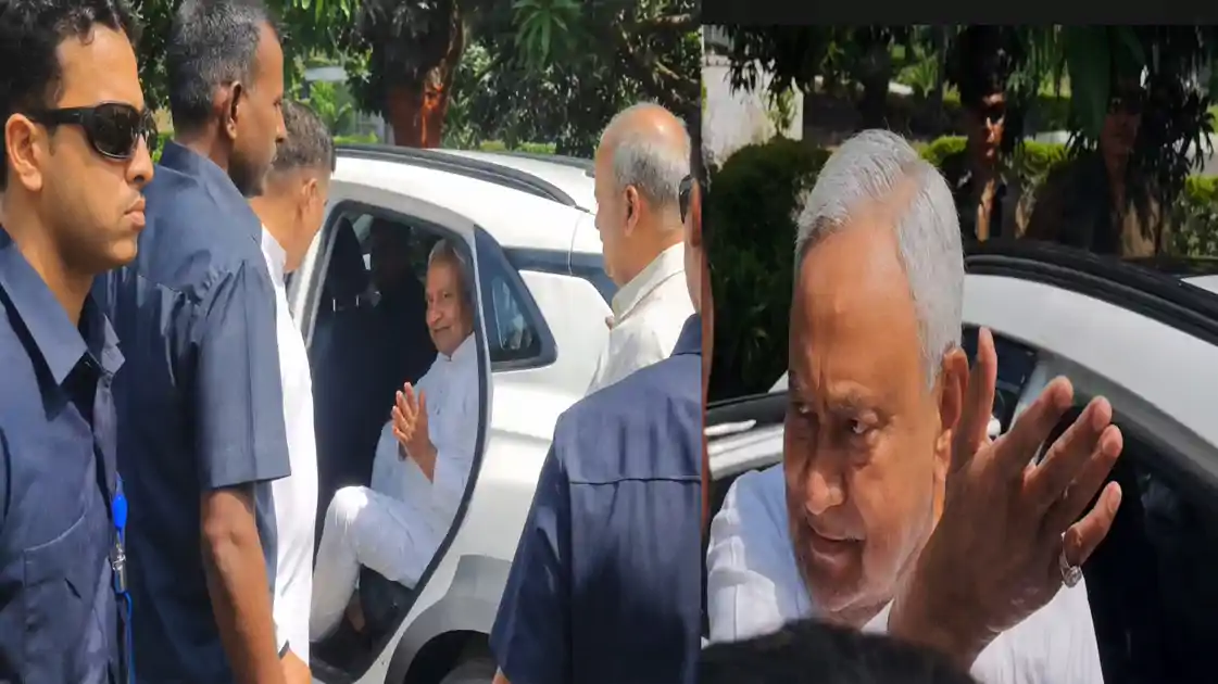 संजय झा बार-बार रोकते रह गए, नहीं माने नीतीश कुमार! गाड़ी से ही जोड़ते रहे हाथ, अटकलें तेज 