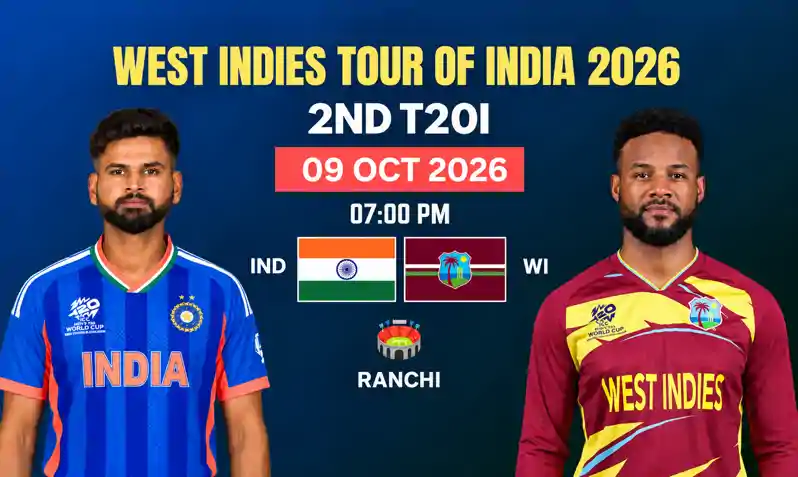 INDvsWI : रांची में दूसरा T20 मैच आज, जीत कर बराबरी करना चाहेगी वेस्टइंडीज INDvsWI : रांची में दूसरा T20 मैच आज, जीत कर बराबरी करना चाहेगी वेस्टइंडीज