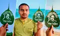 महज 3 सेंटीमीटर के पीपल के पत्ते पर मधुरेंद्र ने उकेरी नाना पाटेकर की तस्वीर, दी श्रद्धांजलि