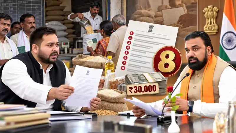 PDS विक्रेताओं के समर्थन में तेजस्वी यादव, CM सम्राट को पत्र लिखकर रखीं 8 बड़ी मांगें, 30 हजार मानदेय... PDS विक्रेताओं के समर्थन में तेजस्वी यादव, CM सम्राट को पत्र लिखकर रखीं 8 बड़ी मांगें, 30 हजार मानदेय...