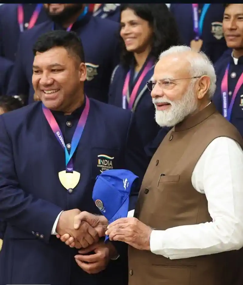 कॉमनवेल्थ पदक विजेता झंडू कुमार ने की पीएम मोदी से मुलाकात कॉमनवेल्थ पदक विजेता झंडू कुमार ने की पीएम मोदी से मुलाकात