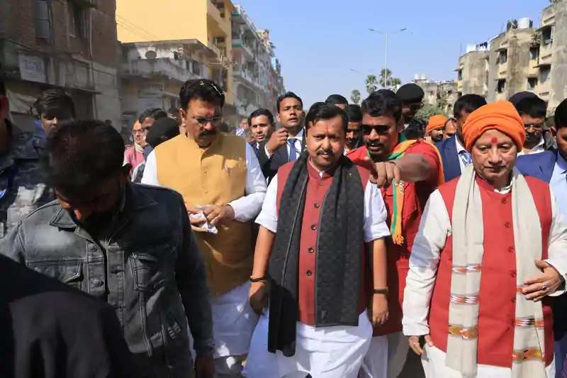 राष्ट्रीय अध्यक्ष नितिन नवीन ने मंदिरी एवं बाकरगंज नाला का किया निरीक्षण Nitin Naveen