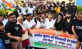 कांग्रेस पार्टी ने किया विरोध प्रदर्शन, केंद्र सरकार की नीतियों के खिलाफ नारेबाजी