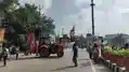 JPSC-JSSC बवाल के बाद भाजपा का झारखंड बंद, हरमू चौक पर JCB पर चढ़े कार्यकर्ता