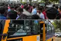स्कूल बस में जमकर तोड़फोड़, मौके पर पहुंची पुलिस, भारी बवाल