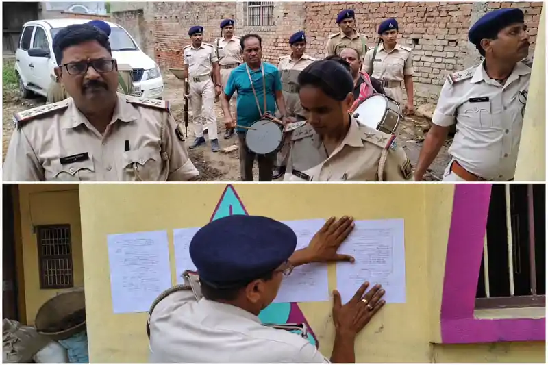 महाराजगंज पुलिस का बड़ा एक्शन: 10 फरार आरोपितों के घर चस्पा हुआ इश्तेहार, अब होगी कुर्की-जब्ती... महाराजगंज पुलिस का बड़ा एक्शन: 10 फरार आरोपितों के घर चस्पा हुआ इश्तेहार, अब होगी कुर्की-जब्ती...
