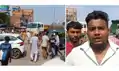 हाइड्रा की चपेट में आने से साइकिल सवार की मौत, सड़क जाम
