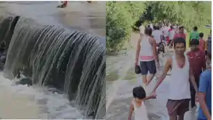 रात में बांध टूटा, गांवों में फैला पानी, 15 मीटर रेल बांध ध्वस्त, लोगों में अफरा-तफरी...