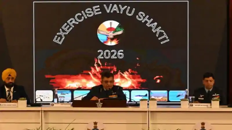 पोकरण के आसमान में गूंजेगी वायुसेना की गर्जना, ‘वायुशक्ति-26’ में राफेल-तेजस समेत कई फाइटर जेट करेंगे दमखम का प्रदर्शन पोकरण के आसमान में गूंजेगी वायुसेना की गर्जना, ‘वायुशक्ति-26’ में राफेल-तेजस समेत कई फाइटर जेट करेंगे दमखम का प्रदर्शन