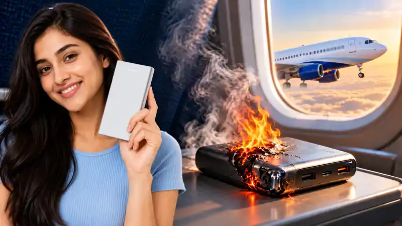 पावर बैंक से फ्लाइट में लगी आग, जेब या बैग में Power Bank रखते समय रहें सावधान, बम की तरह... पावर बैंक से फ्लाइट में लगी आग, जेब या बैग में Power Bank रखते समय रहें सावधान, बम की तरह...