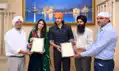 अभिनेत्री ईशा मालवीय और एक्टर गुरमीत चौधरी ने टेका तख्त श्री पटना साहिब में मत्था