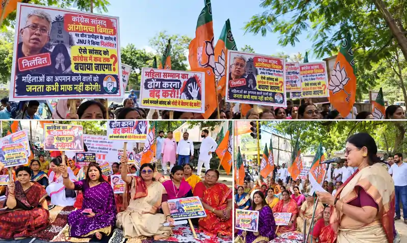राहुल के खिलाफ BJP महिला मोर्चा का प्रदर्शन, महिला सम्मान को लेकर जताया विरोध राहुल के खिलाफ BJP महिला मोर्चा का प्रदर्शन, महिला सम्मान को लेकर जताया विरोध